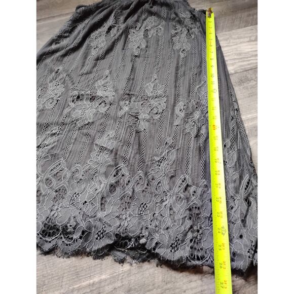 Maurices Women's Size Small Gray Lace Midi Dress - Picture 4 of 8